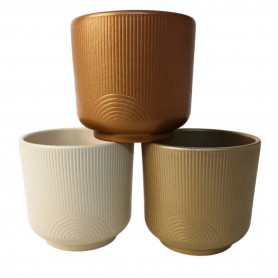 Cache-pot à motif - assortiment de couleurs - Grossiste en fleuristerie et jardinerie