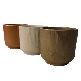 Cache-pot à motif - assortiment de couleurs - Grossiste en fleuristerie et jardinerie