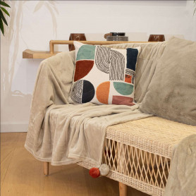 Plaid 130x170cm 2 couleurs - Velours - Grossiste en textile déco