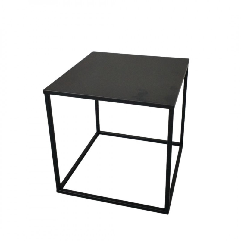 Sellette cube en métal noir - Grossiste en décoration événementiel