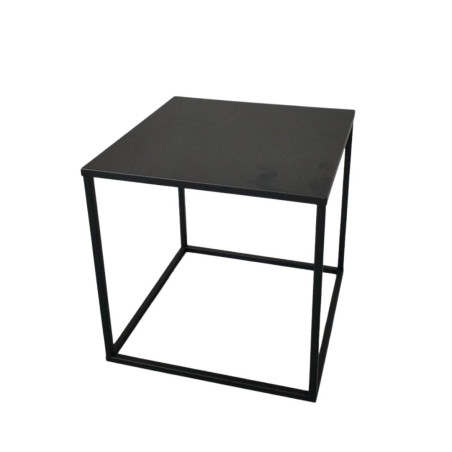 Sellette cube en métal noir - Grossiste en décoration événementiel