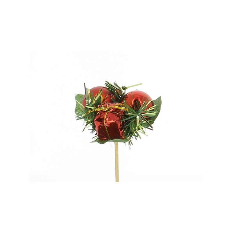 Sachet de 12 pics bouquet - Xmas - Fournisseur Noël