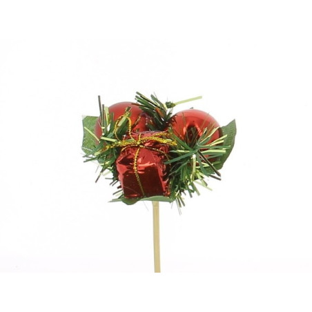Sachet de 12 pics bouquet - Xmas - Fournisseur Noël