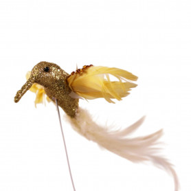 Boite de 12 oiseaux pailletés - Fournisseur d'éléments déco