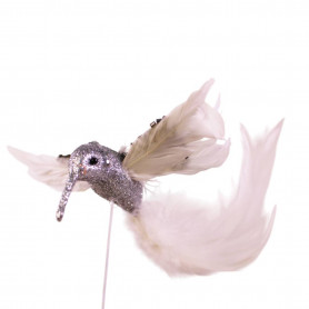 Boite de 12 oiseaux pailletés - Fournisseur d'éléments déco