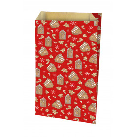 Paquet de 150 pochettes kraft rouge Noël - Emballage grossiste sac papier kraft