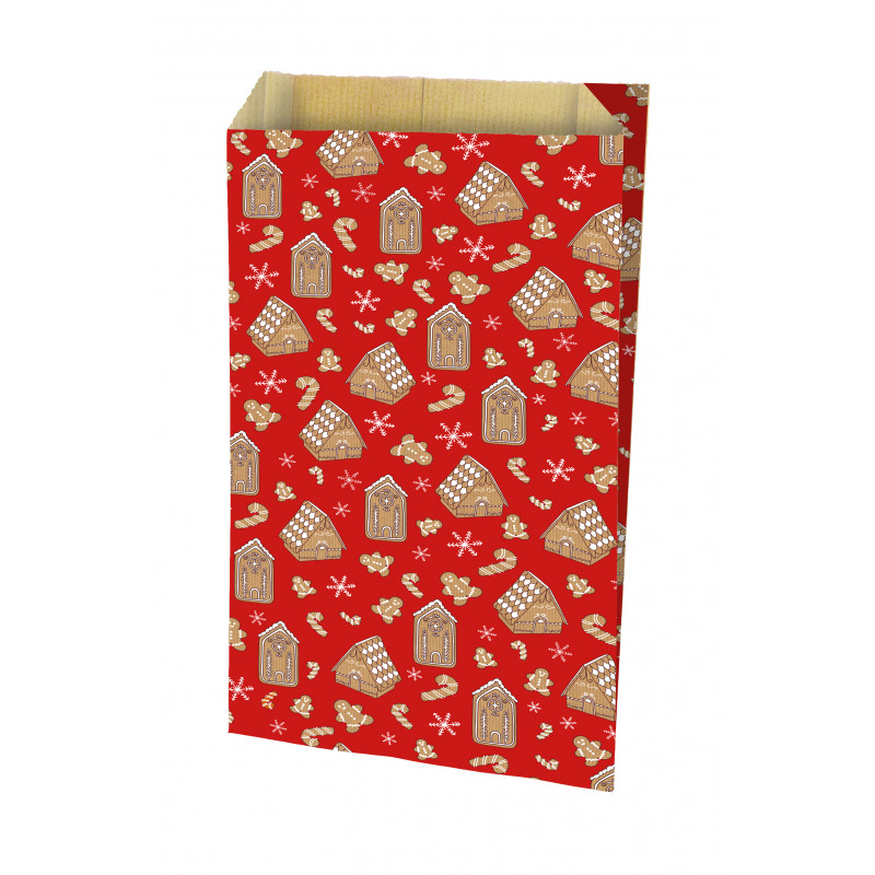 Paquet de 150 pochettes kraft rouge Noël - Emballage grossiste sac papier kraft Paquet de 150 pochettes kraft rouge Noël - Emballage grossiste sac papier kraft
