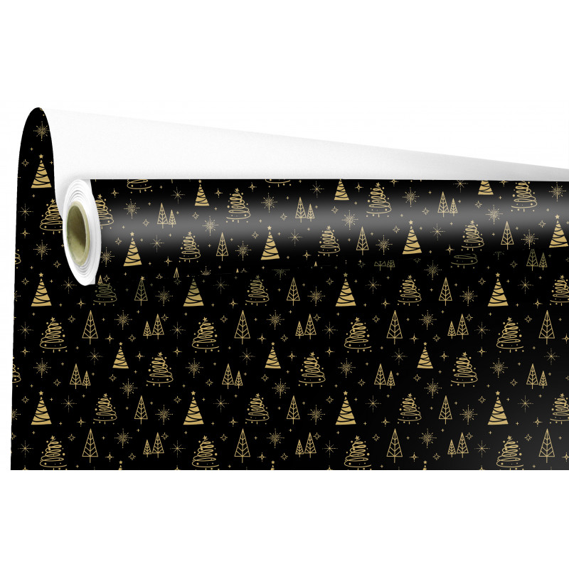 Rouleau de papier cadeaux noir - Fournisseur d'emballage pour Noel Rouleau de papier cadeaux noir - Fournisseur d'emballage pour Noel