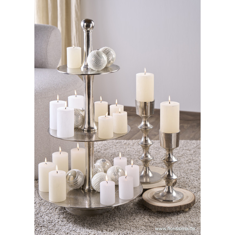 Serviteur 3 étages en métal argent - Sluga - Décoration - Grossiste Serviteur 3 étages en métal argent - Sluga - Décoration - Grossiste