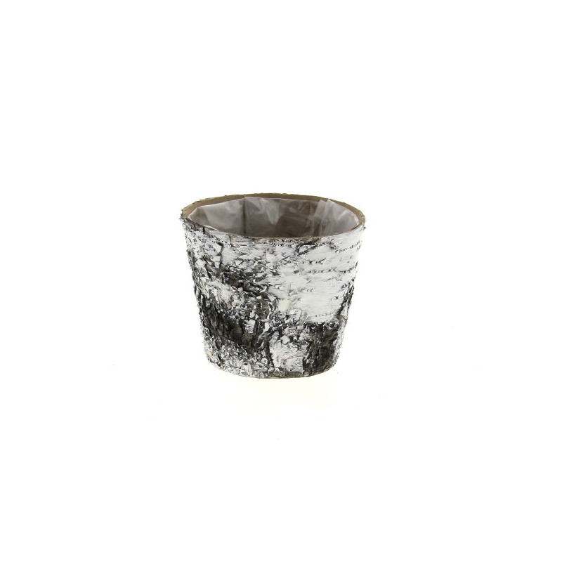 Cache-pot en bois écorce de bouleau - Grossiste fleuriste Cache-pot en bois écorce de bouleau - Grossiste fleuriste