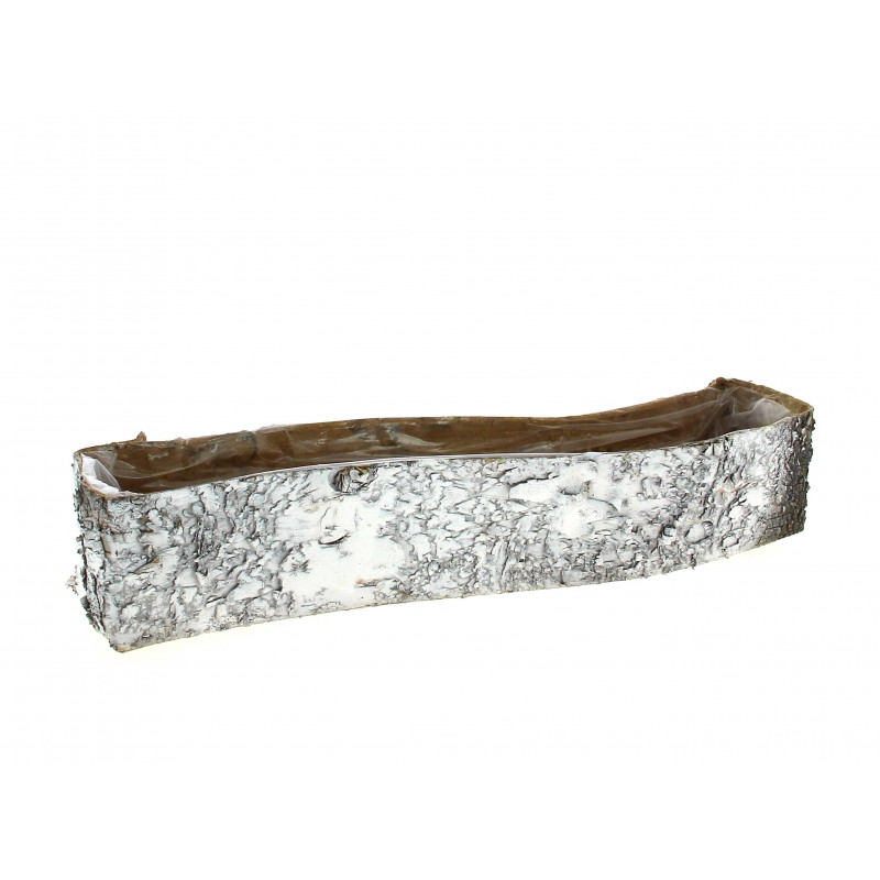 Jardinière vague en bois écorce de bouleau - Grossiste fleuriste Jardinière vague en bois écorce de bouleau - Grossiste fleuriste