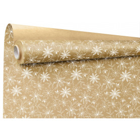 Rouleau papier kraft brun cadeau emballage noël