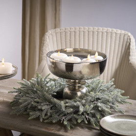 Couronne de sapin enneigé - Grossiste en décoration de Noël