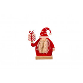 Paquet de 2 père Noël cadeaux en bois - Grossiste en déco de Noël