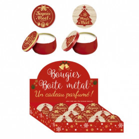 Bougie parfumée boite métal - Grossiste cadeaux Noël