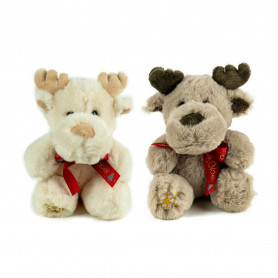 Peluche renne avec ruban - Grossiste en peluches