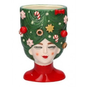 Vase visage de Noël en céramique - Grossiste en céramique