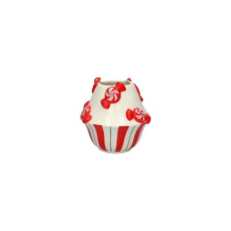 Vase bonbon rouge et blanc - Grossiste vase décoration Vase bonbon rouge et blanc - Grossiste vase décoration