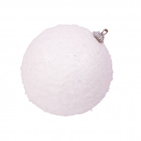 Boite de 4 boules neige 10cm - Grossiste déco de Noël