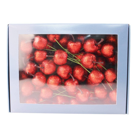 Boite de 48 pommes paillettes sur pics décoration noël grossiste