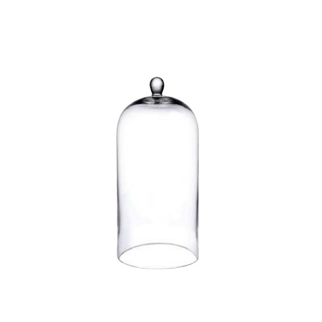 Cloche en verre avec bouton - Dome de verre - Grossiste verrerie