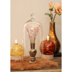 Cloche en verre avec bouton - Dome de verre - Grossiste verrerie