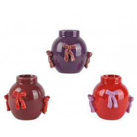 Vase décoré de noeuds - Grossiste petit vase céramique