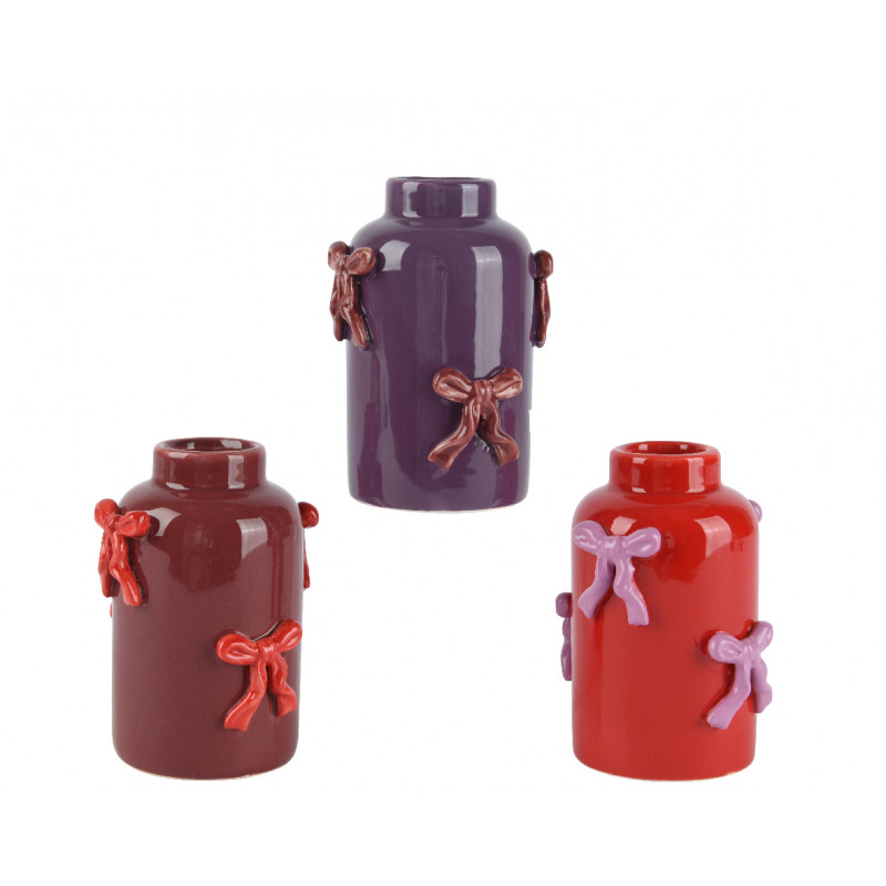 Vase décoré de noeuds - Grossiste petit vase céramique