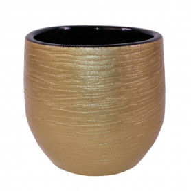 Cache-pot griffé or brillant - Grossiste fleuriste et jardinerie