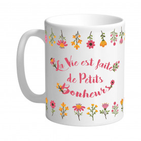 Mug en céramique - Bonheur - grossiste tasses