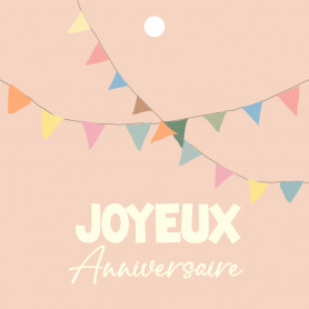 Sachet de 12 cartes carrées "joyeux anniversaire" - Grossiste carte message