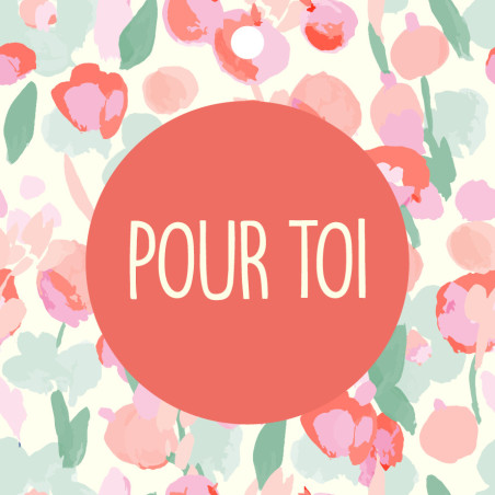 Sachet de 12 cartes carrées "pour toi" - Grossiste carte message
