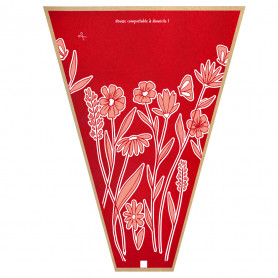 Paquet de 50 cônes kraft prédécoupé - grossiste emballage fleuriste