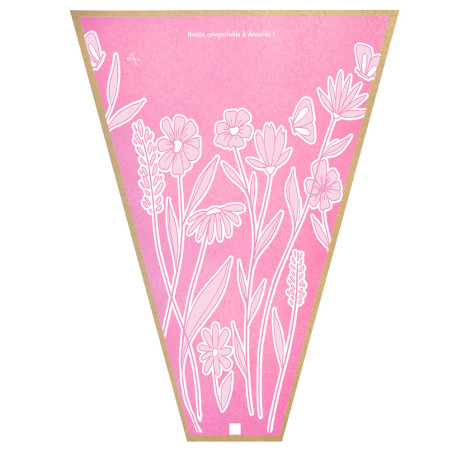 Paquet de 50 cônes kraft prédécoupé - grossiste emballage fleuriste