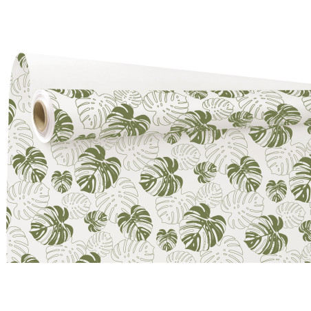 Rouleau de kraft imprimé 0.80x40M gamme Monsteras - Grossiste fleuriste