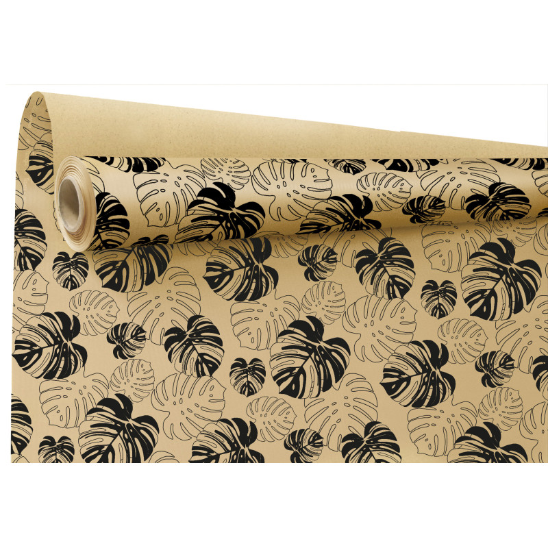 Rouleau de kraft imprimé 0.80x40M gamme Monsteras - Grossiste fleuriste