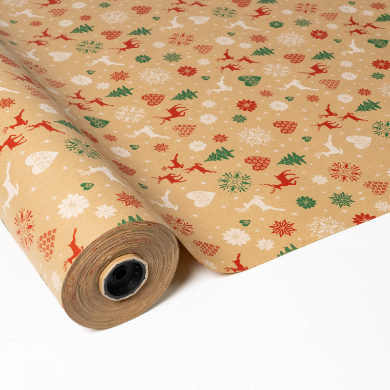 Rouleau de kraft recyclé modèle Tradition - Grossiste emballage