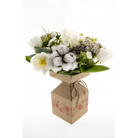 Paquet de 20 vases réserve d'eau en kraft recyclé - Flocons