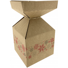 Paquet de 20 vases réserve d'eau en kraft recyclé - Flocons