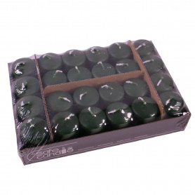 Boite de 12 bougies cylindres plusieurs couleurs - grossiste décoration