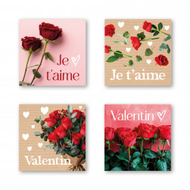 étiquettes adhésives saint valentin - grossiste emballage