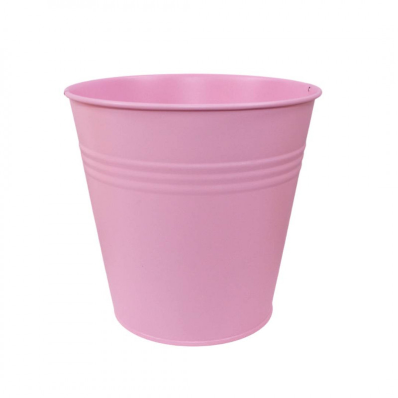 Cache-pot en zinc rose Pep's - grossiste fleuriste
