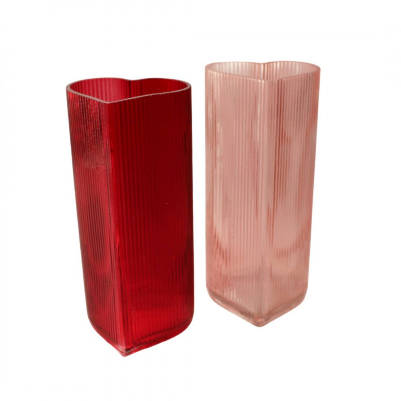 Vase en verre forme cœur - Grossiste fleuriste