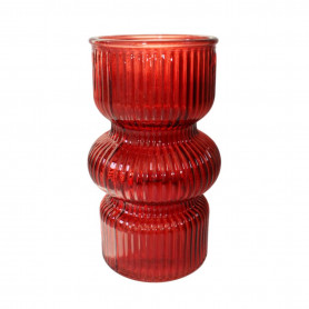 Vase en verre rouge - Fournisseur verrerie