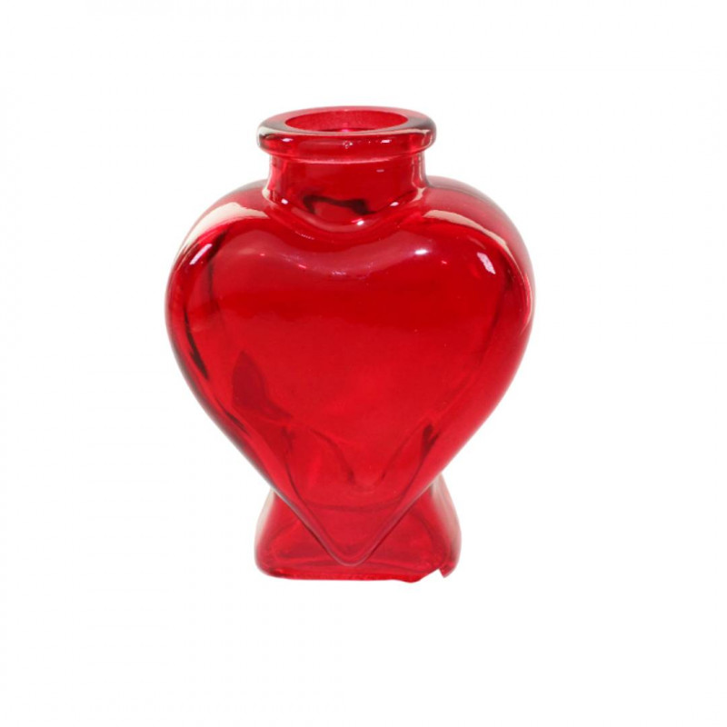 Soliflore en verre cœur - Grossiste verrerie déco