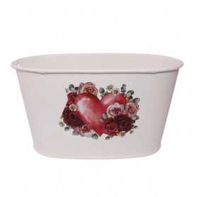 Jardinière en zinc amour - Fournisseur zinc fleuriste