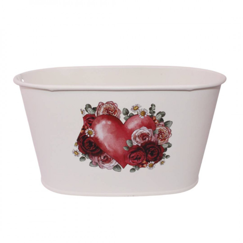 Jardinière en zinc amour - Fournisseur zinc fleuriste