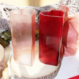 Vase en verre forme cœur - Grossiste fleuriste