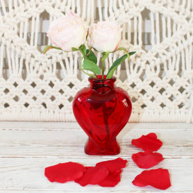 Soliflore en verre cœur - Grossiste verrerie déco