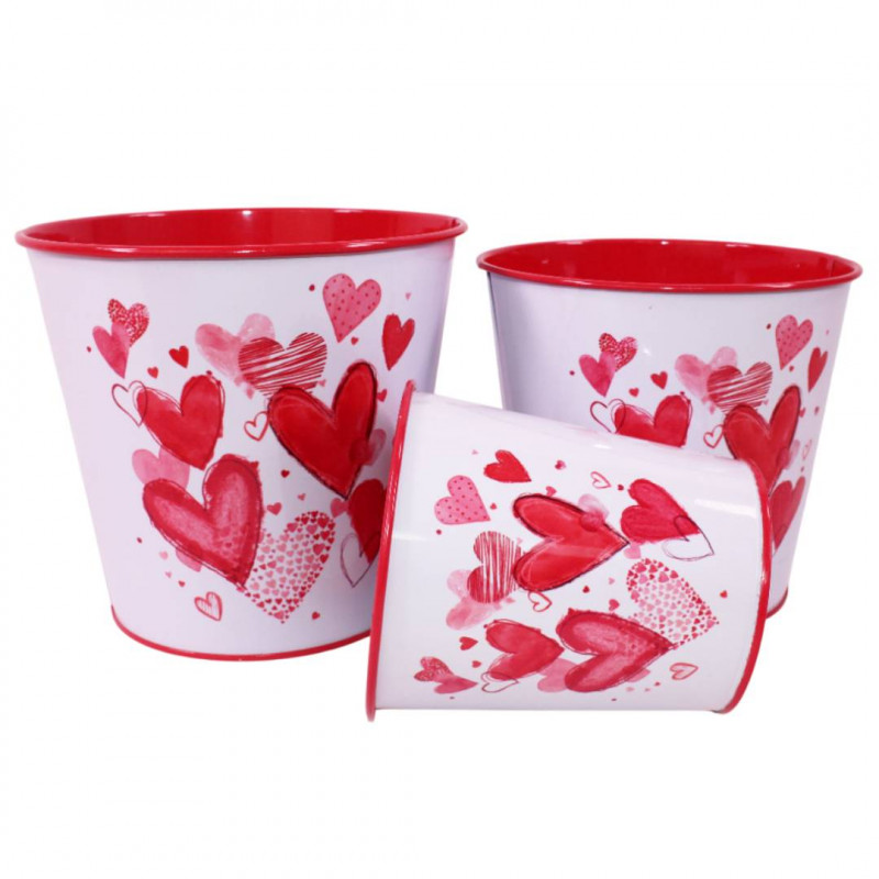 Cache-pot multitude de cœurs - Fournisseur de zinc